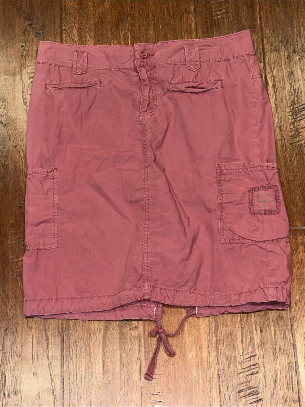 Size 4 Women’s Casual Drawstring Cargo Skirt - Dusty Rose - Picture 3 of 6